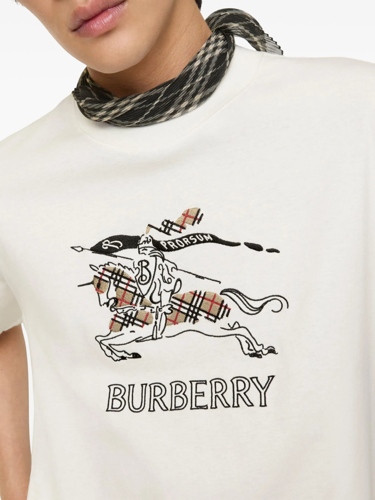Burberry Cross Stitch Knight Cotton T-shirt