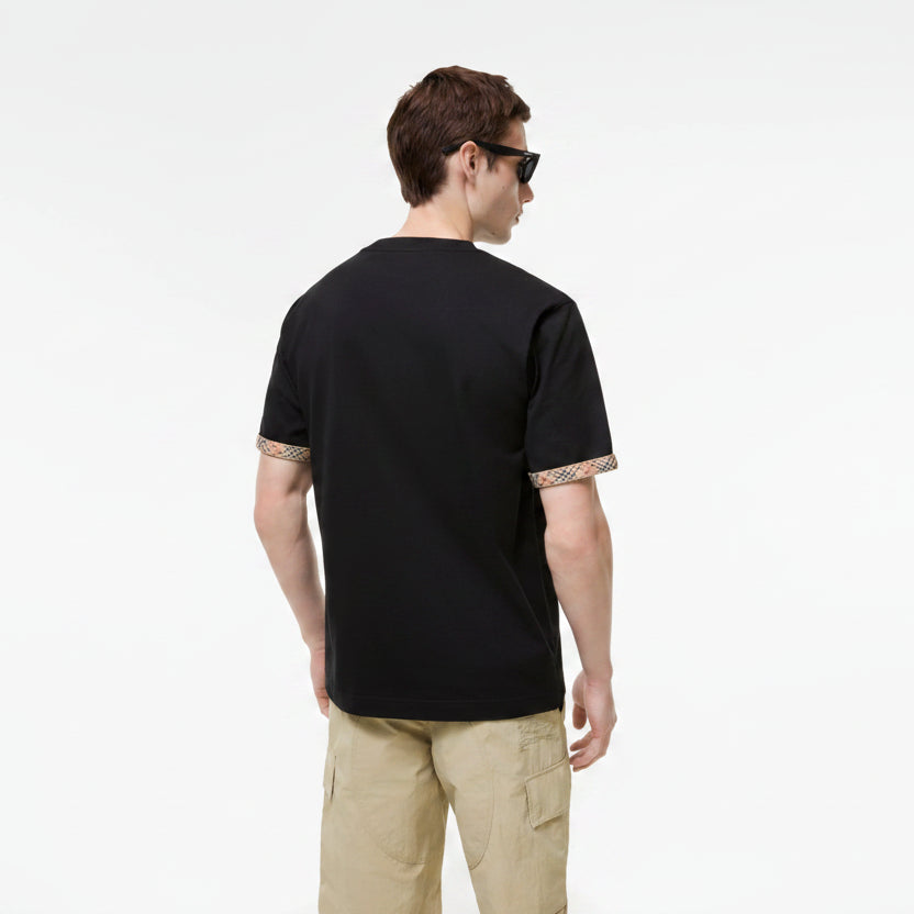 Burberry Check Trim Cotton T-shirt