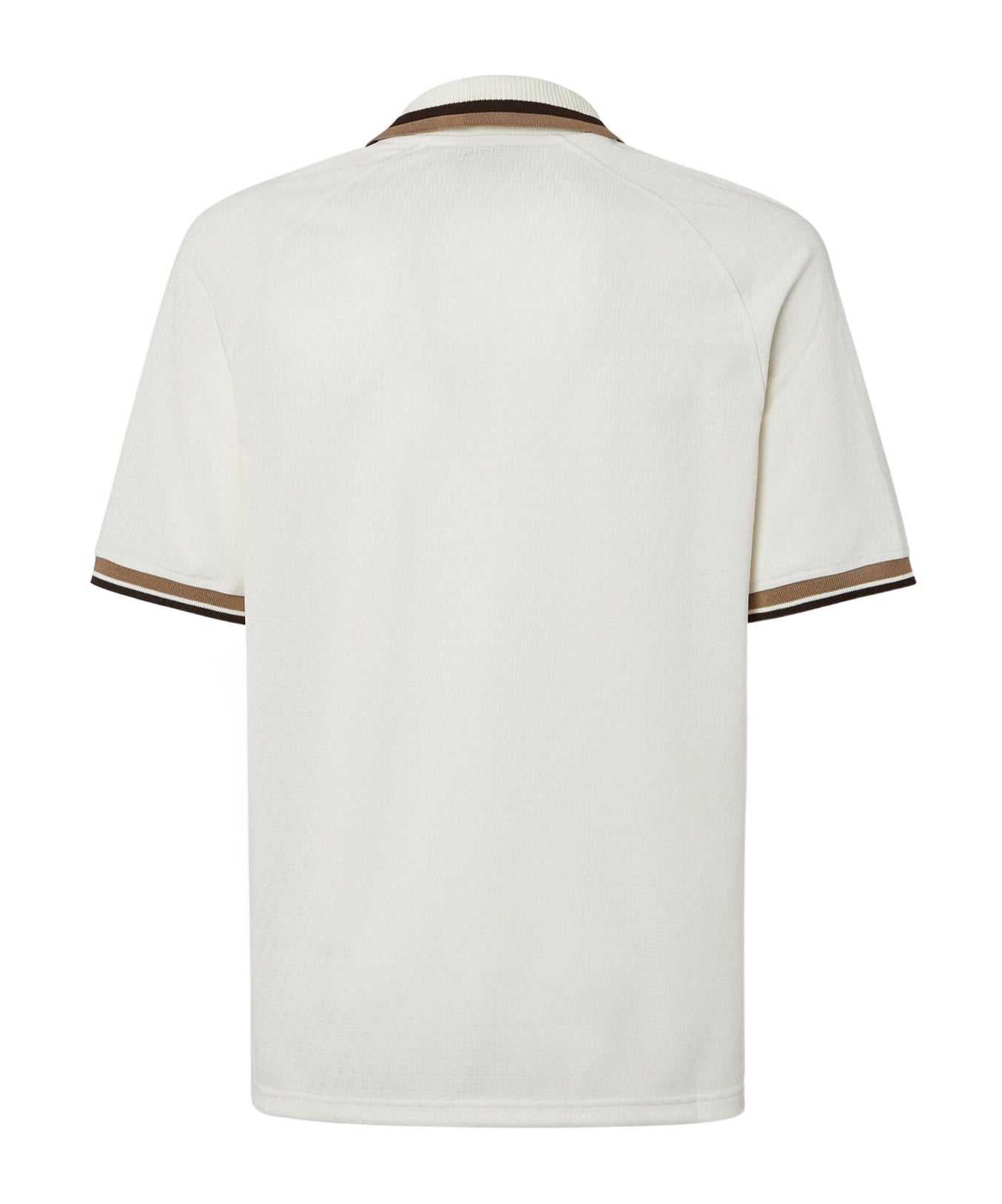 Fendi white jacquard polo shirt