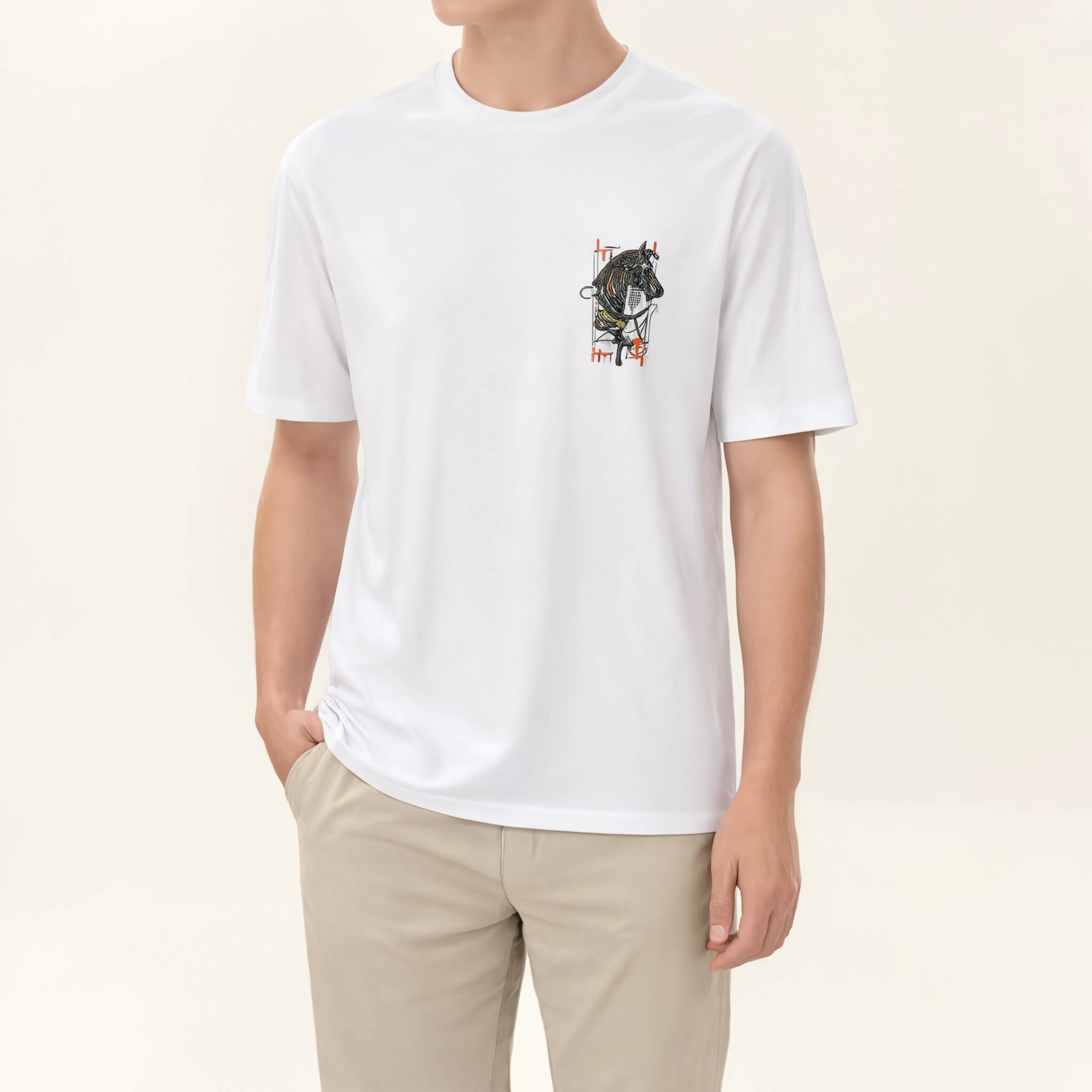 Hermes Short-sleeve crewneck t-shirt in cotton