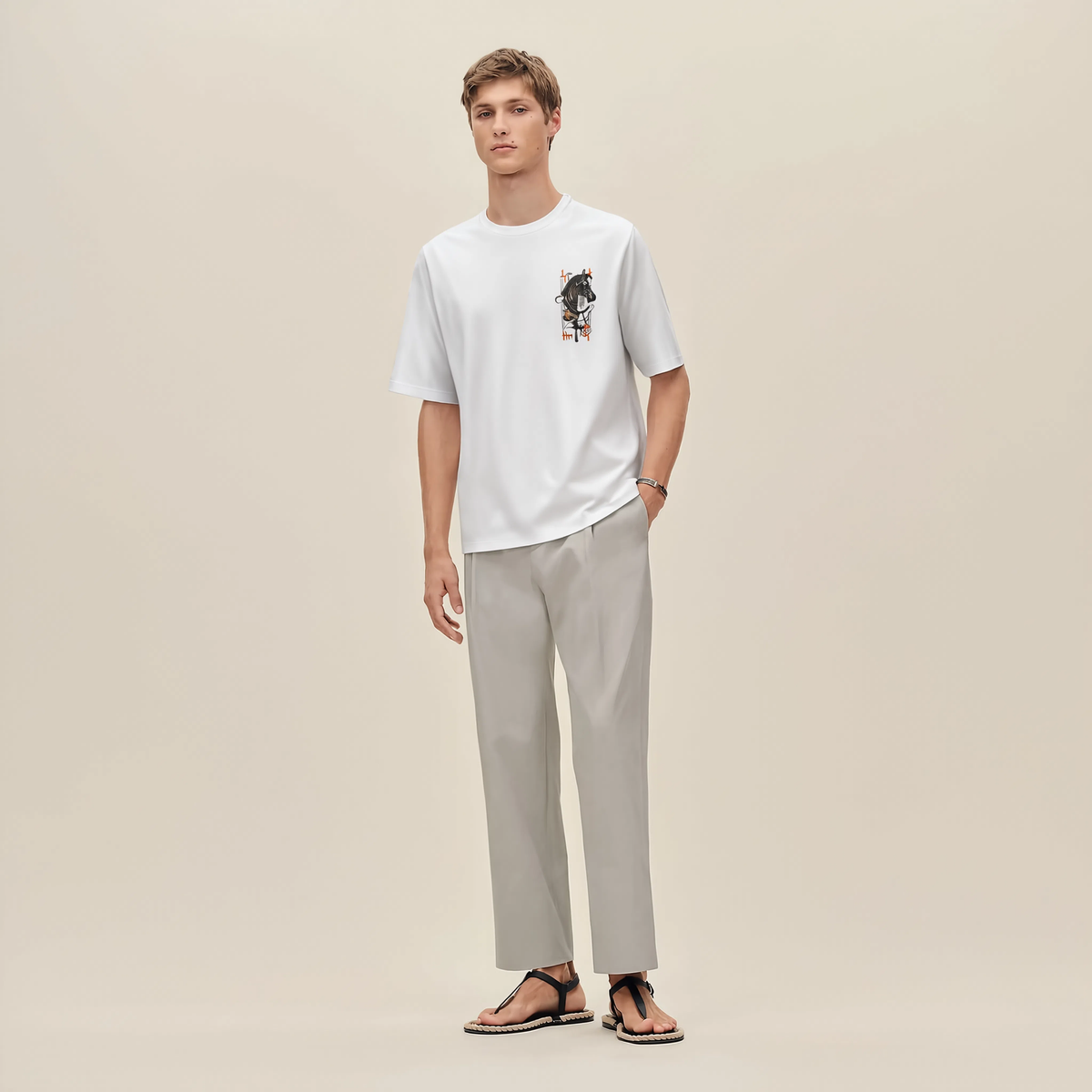 Hermes Short-sleeve crewneck t-shirt in cotton