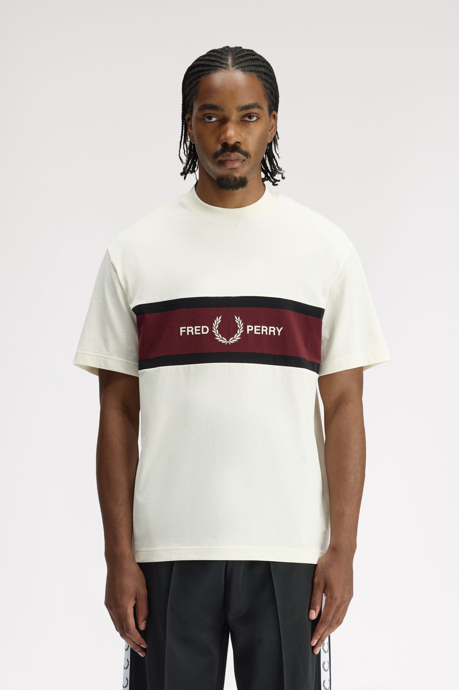 Fred Perry Embroidered Panel T-Shirt