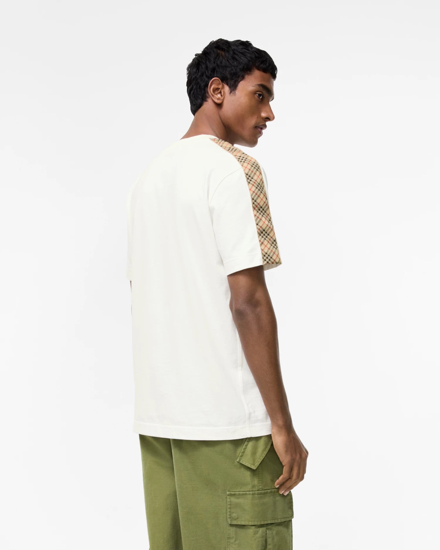 Burberry Check Trim Cotton T-shirt